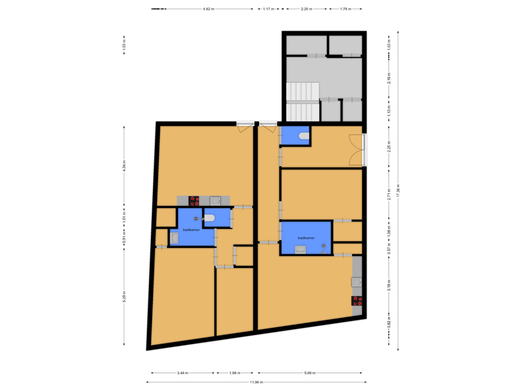 Bekijk plattegrond van Etage van Verlaat 12-A