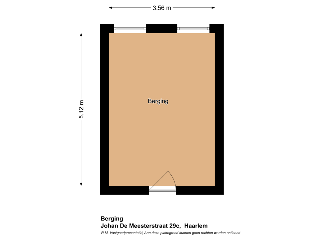 View floorplan of Berging of Johan de Meesterstraat 29-C