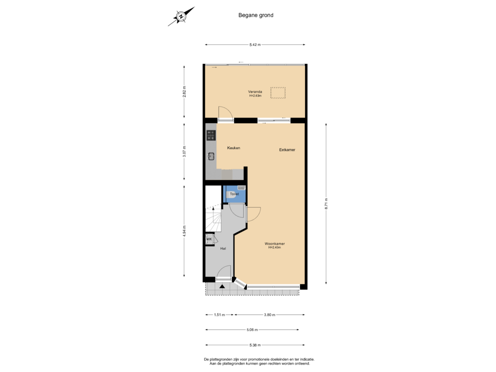 Bekijk plattegrond van Begane grond van Colmarstraat 94