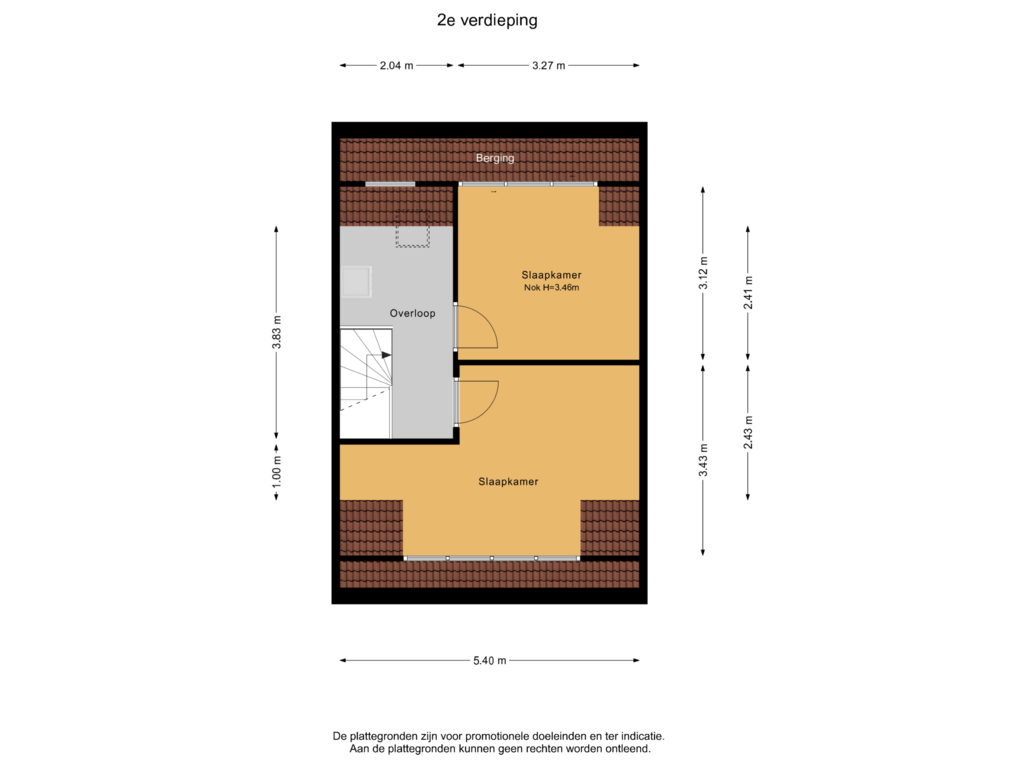 Bekijk plattegrond van 2e verdieping van Colmarstraat 94