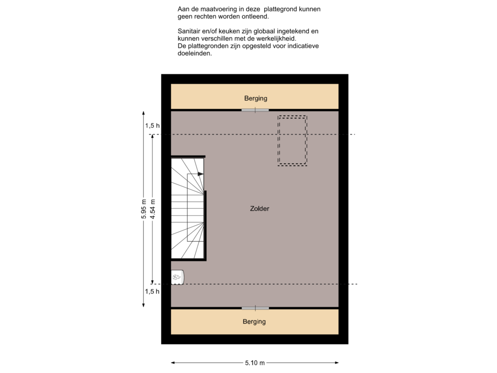 View floorplan of Tweede verdieping of Molenplein 17