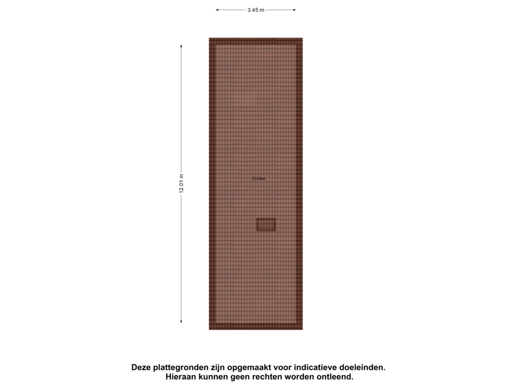 View floorplan of Zolder of Peter van Anrooystraat 2