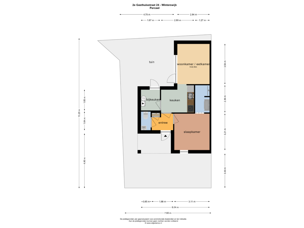 Bekijk plattegrond van PERCEEL van 2e Gasthuisstraat 24