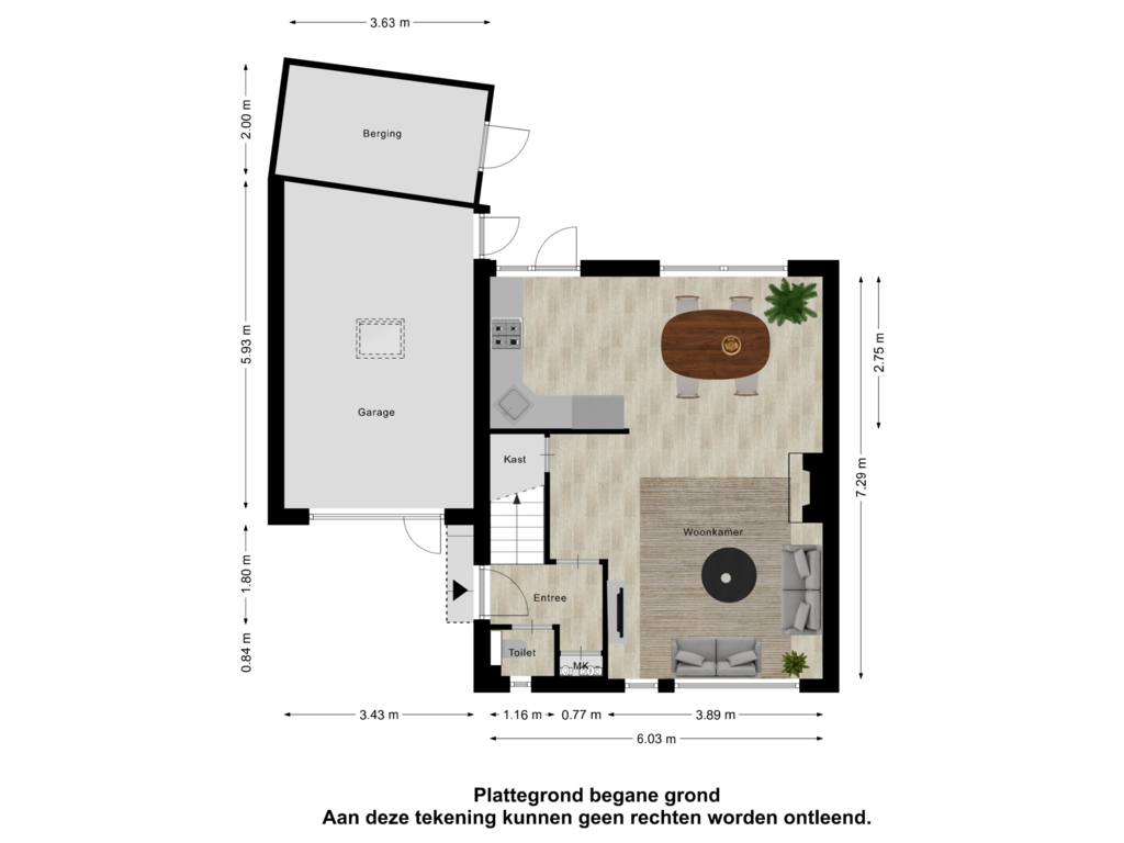 View floorplan of Begane grond of Liniewal 22