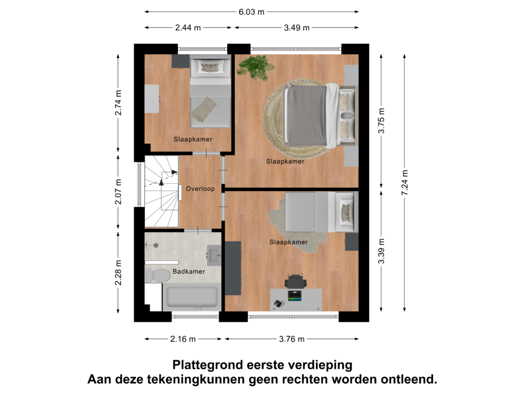 View floorplan of Eerste Verdieping of Liniewal 22