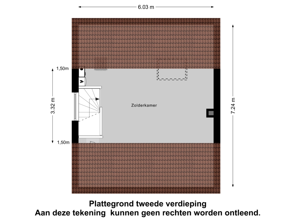 View floorplan of Tweede Verdieping of Liniewal 22