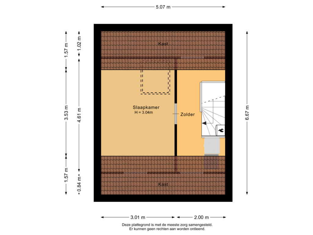 Bekijk plattegrond van Tweede verdieping van Melkweg 22