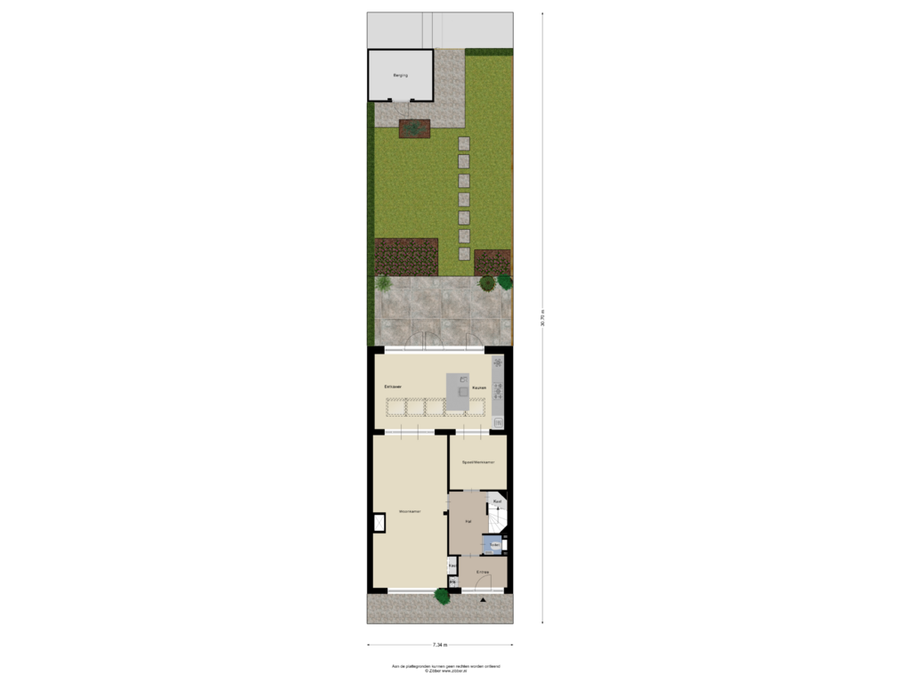 Bekijk plattegrond van Begane Grond Tuin van Roostenlaan 284