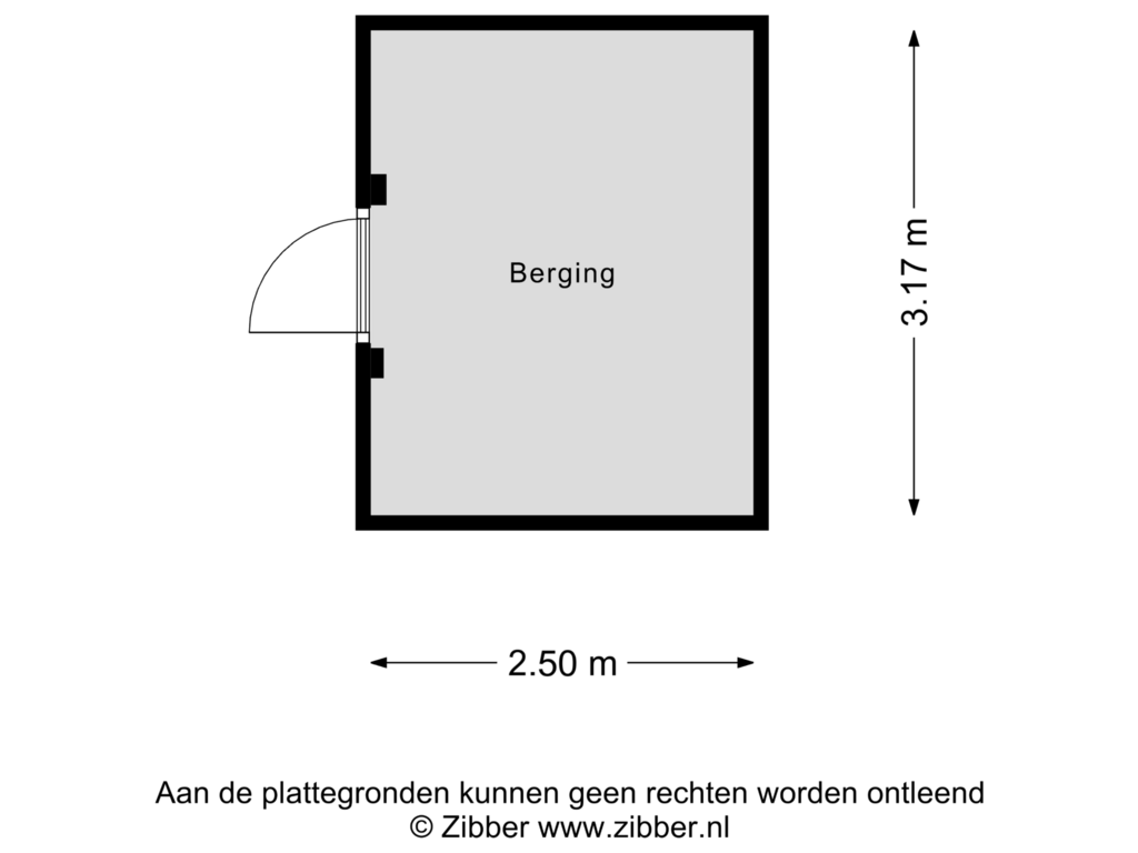 Bekijk plattegrond van Berging van Roostenlaan 284