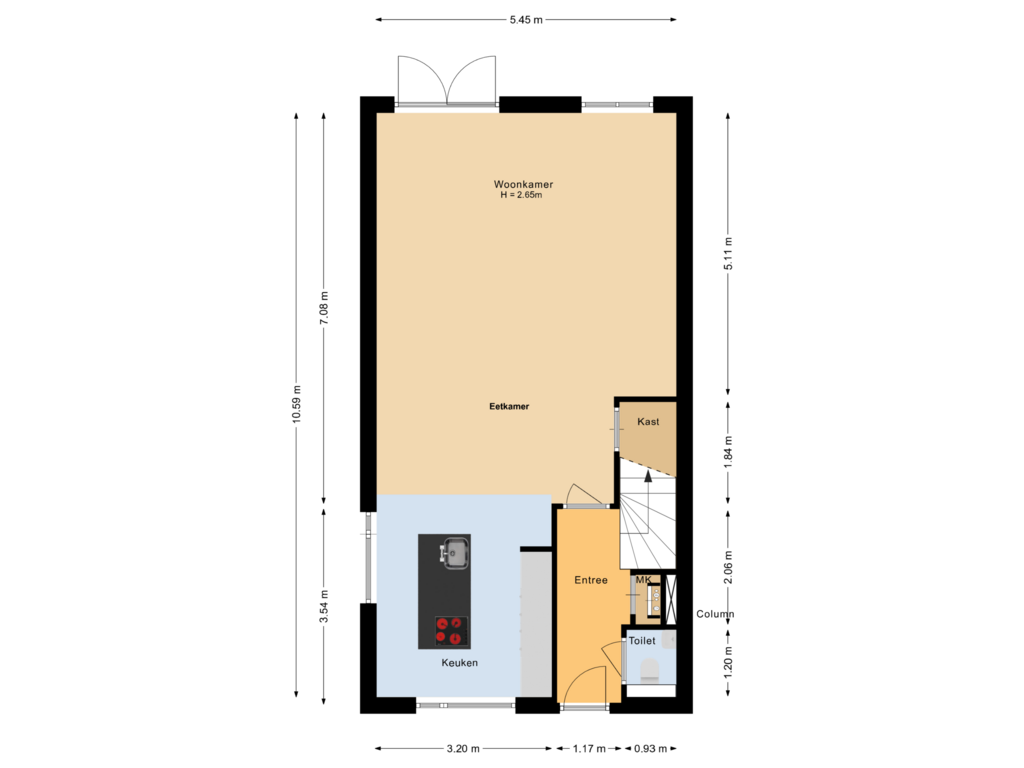 Bekijk plattegrond van Begane grond van Elementen 1