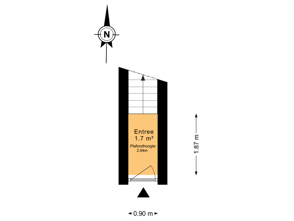 View floorplan of Begane grond of Burgemeester Knappertlaan 224-B