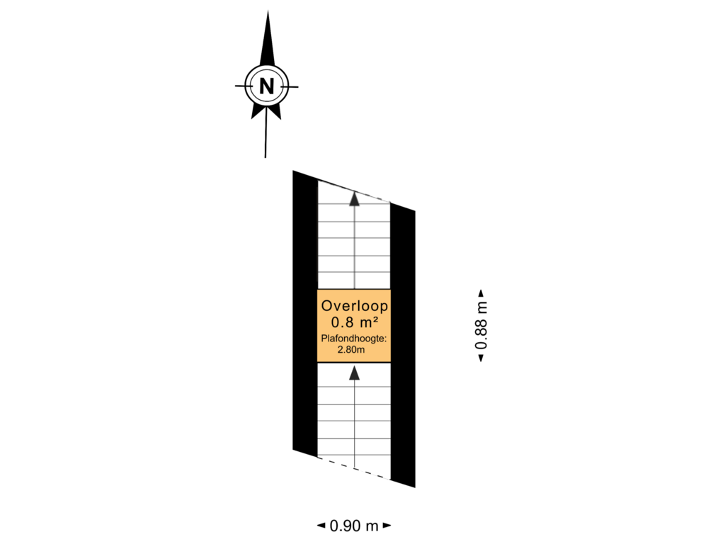 View floorplan of 1e verdieping of Burgemeester Knappertlaan 224-B