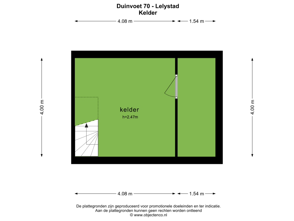 Bekijk plattegrond van KELDER van Duinvoet 70