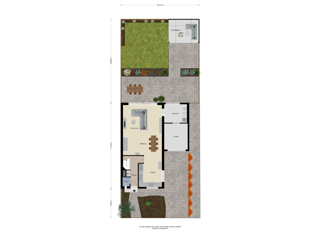 Bekijk plattegrond van Begane grond_tuin van Tarwehullen 94