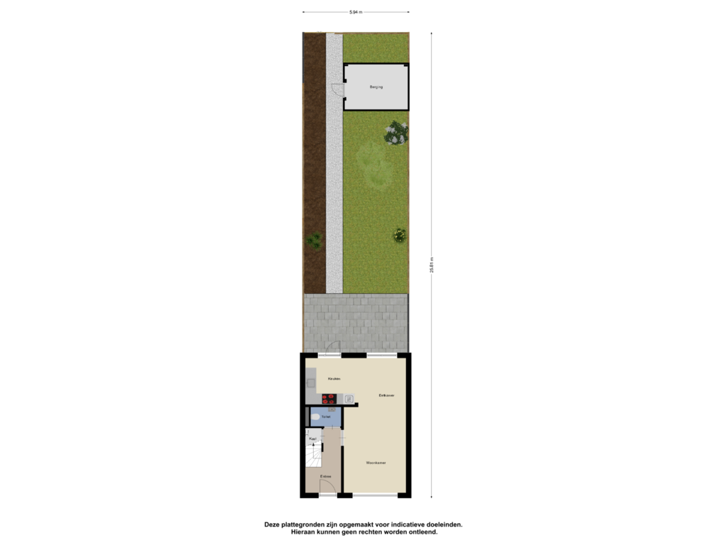 View floorplan of Begane Grond - Tuin of Bagelaarstraat 8