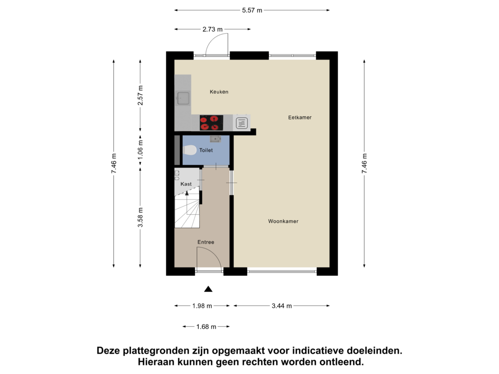 View floorplan of Begane Grond of Bagelaarstraat 8