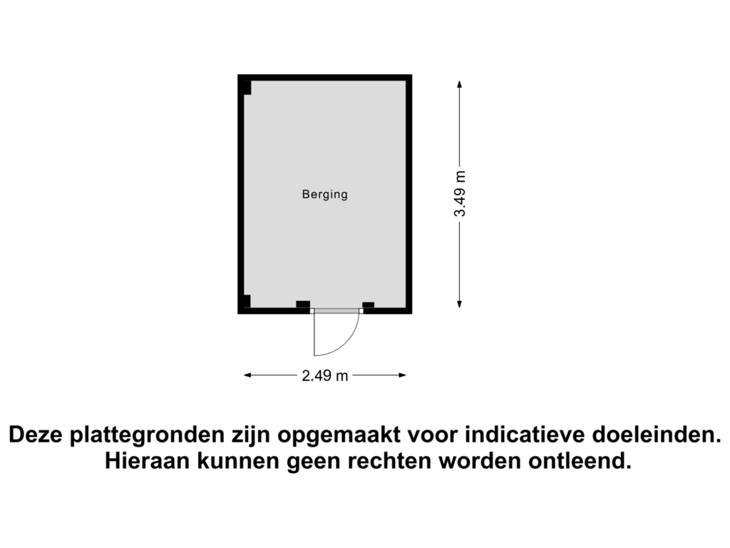 View floorplan of Berging of Bagelaarstraat 8