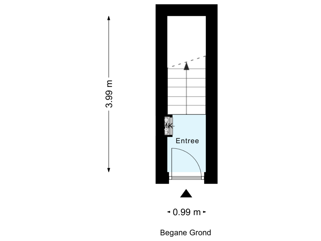 View floorplan of Begane Grond of Singelstraat 13-A