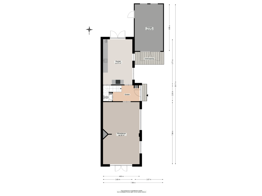 View floorplan of Begane grond of Zuiderlaan 5