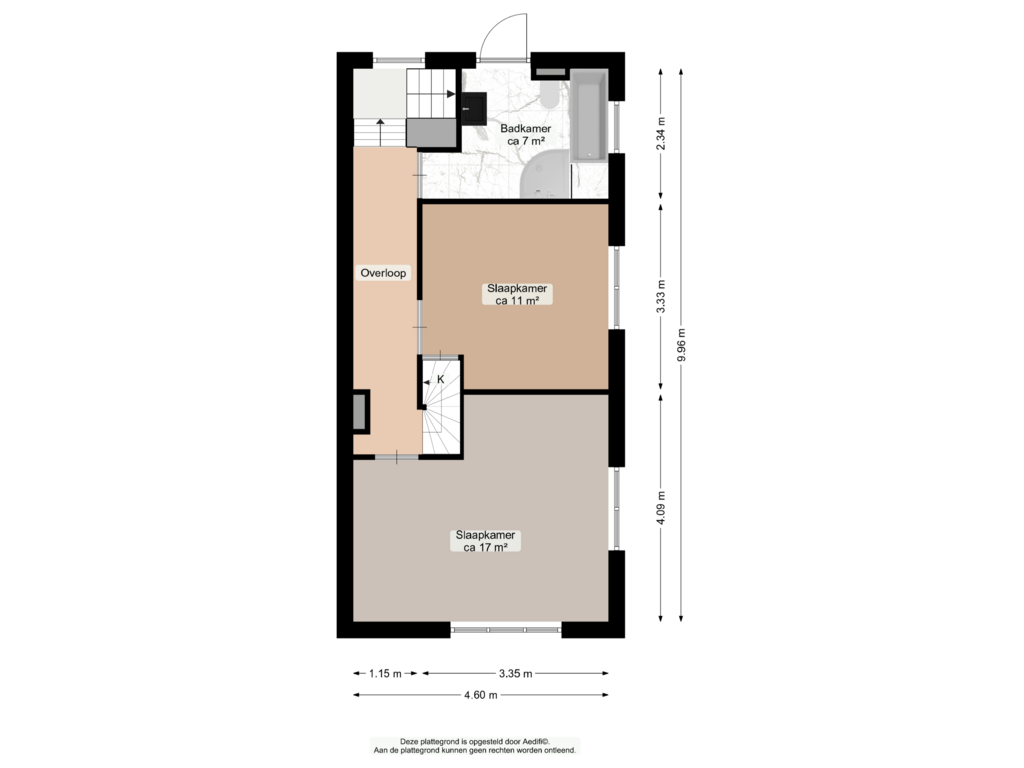 View floorplan of Eerste verdieping of Zuiderlaan 5