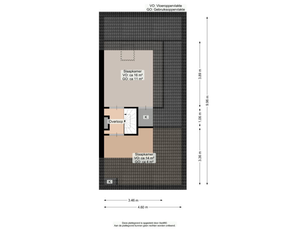 View floorplan of Tweede verdieping of Zuiderlaan 5