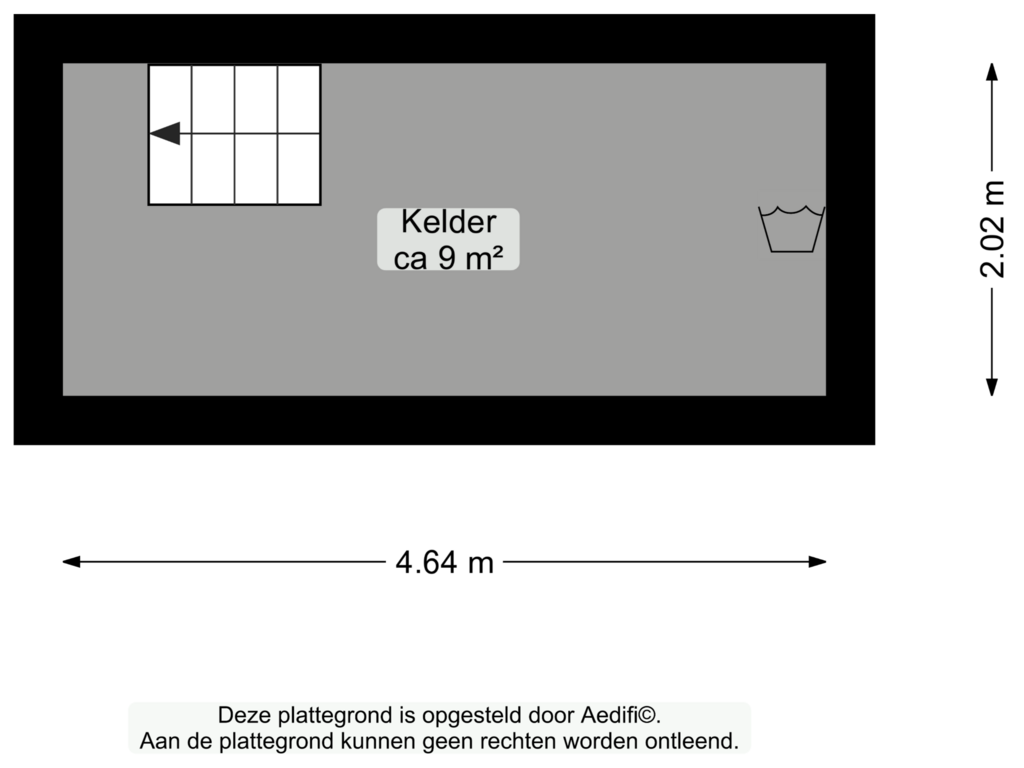 View floorplan of Kelder of Zuiderlaan 5