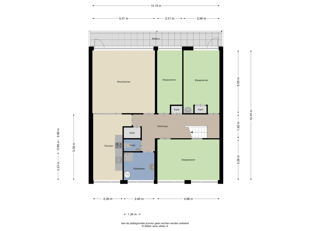 View floorplan of Appartement of Burg. van Grunsvenplein 55