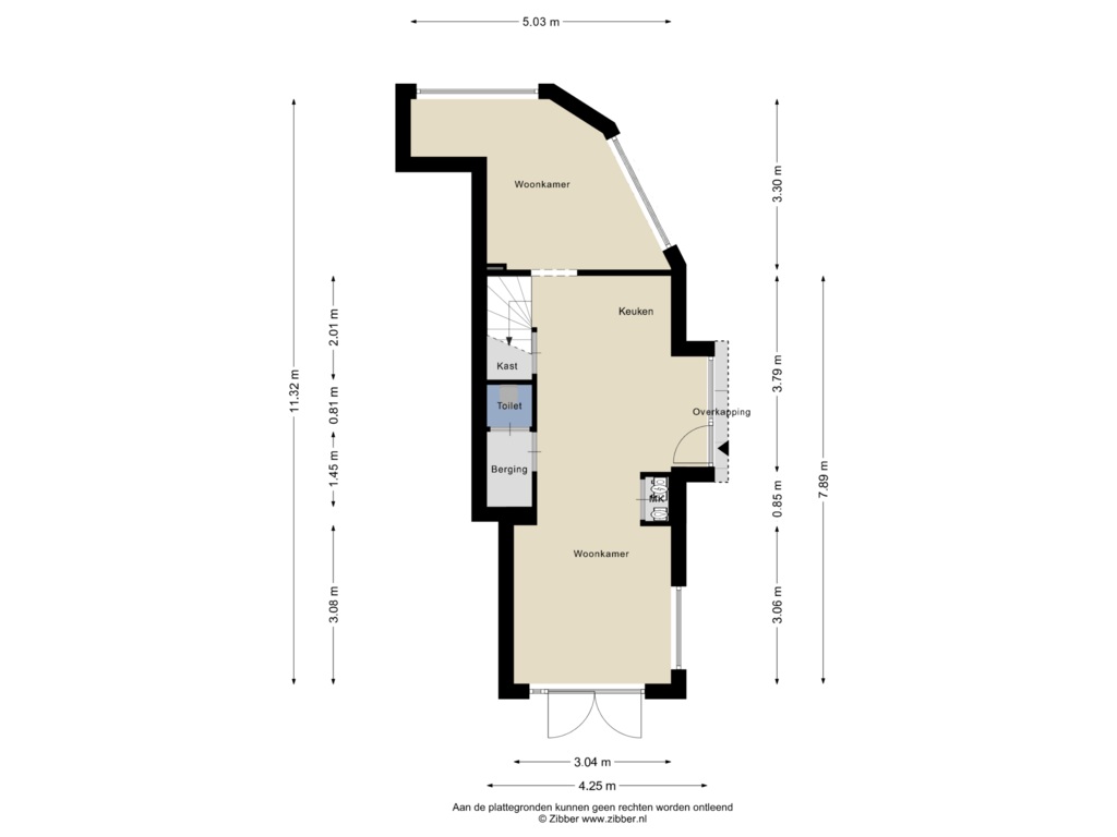 View floorplan of Begane grond of Rijksstraatweg 62-A