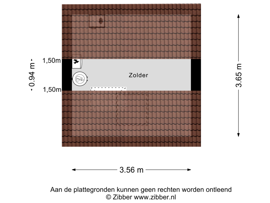 View floorplan of Zolder of Rijksstraatweg 62-A