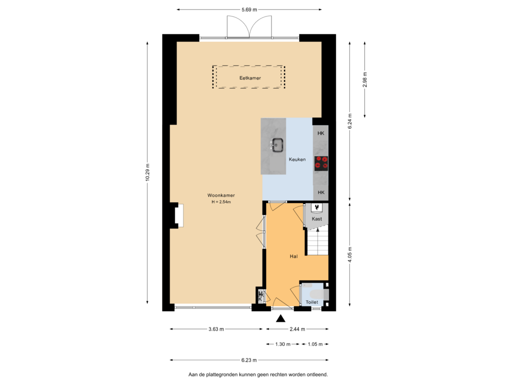 Bekijk plattegrond van Begane grond van Lodesteijnstraat 13