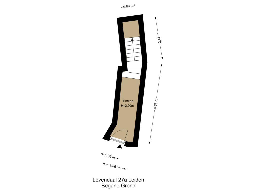 Bekijk plattegrond van Begane Grond van Levendaal 27-A