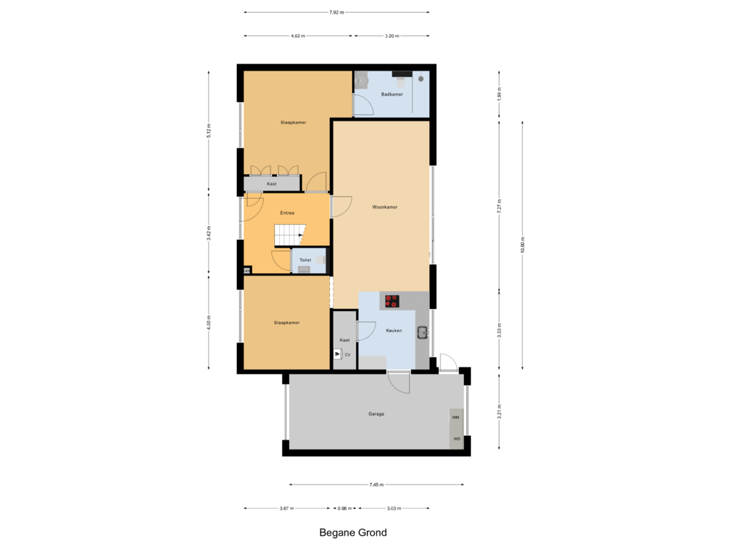 Bekijk plattegrond van Begane Grond van Zijlroede 36