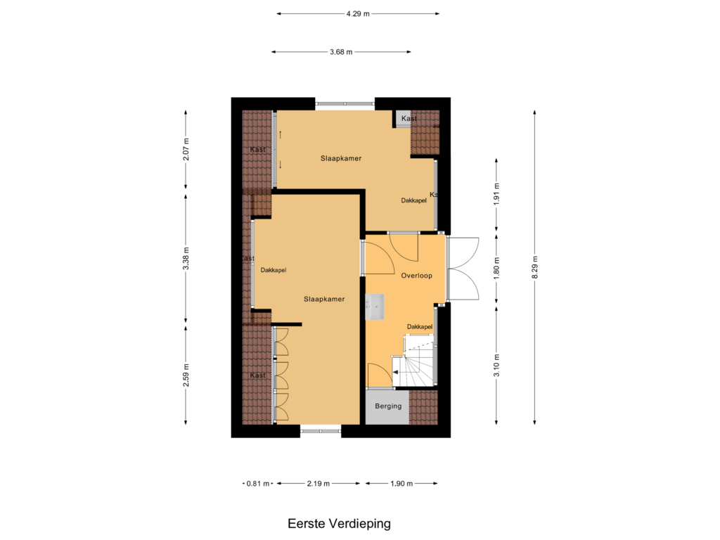 Bekijk plattegrond van Eerste Verdieping van Kon Wilhelminastraat 2