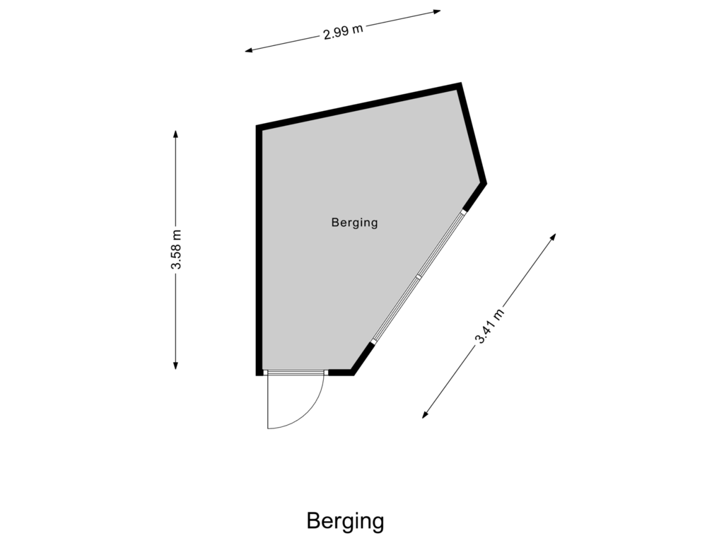 Bekijk plattegrond van Berging van Kon Wilhelminastraat 2