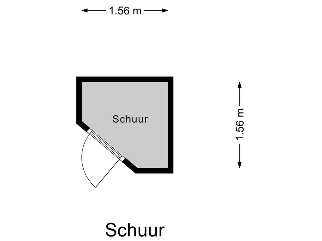 Bekijk plattegrond van Schuur van Kon Wilhelminastraat 2