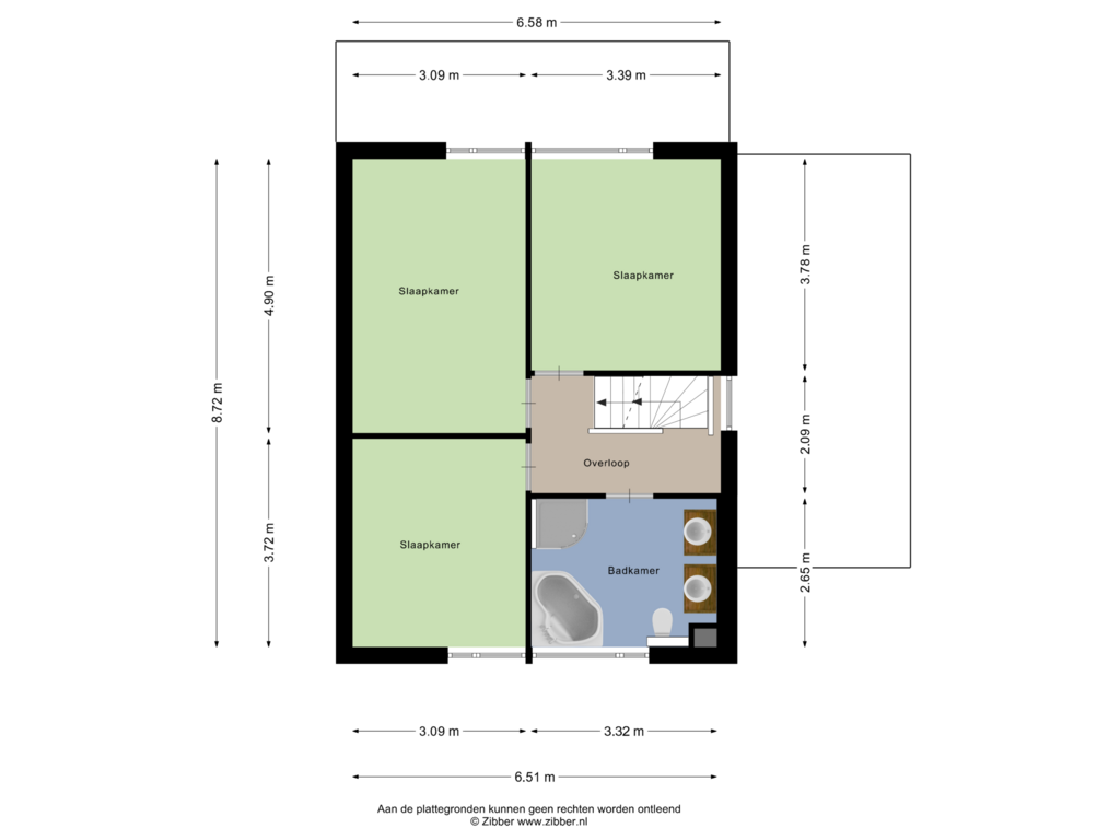 Bekijk plattegrond van Eerste Verdieping van Bosven 217