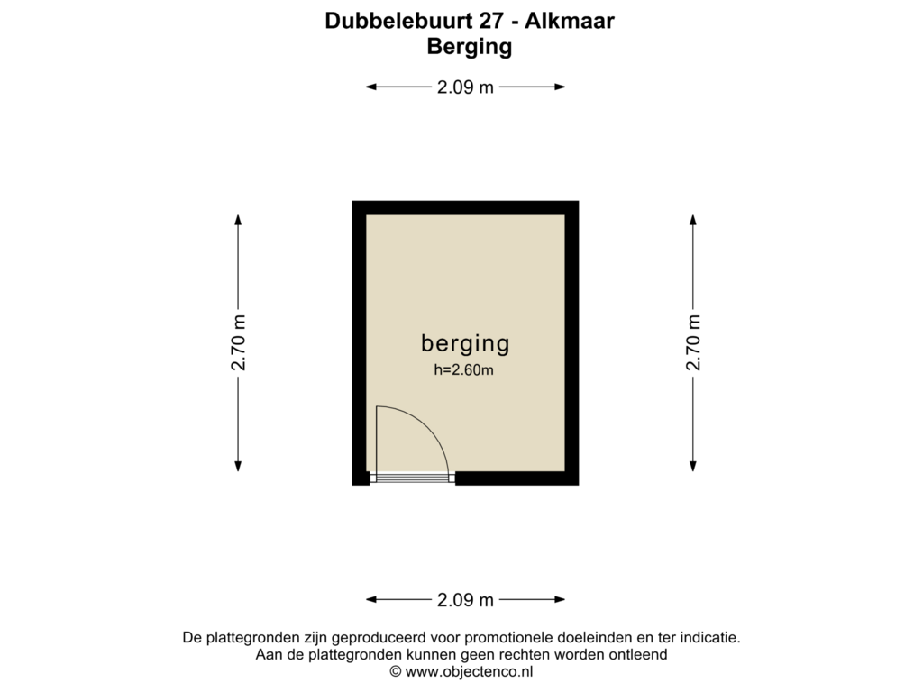 Bekijk plattegrond van Berging van Dubbelebuurt 27