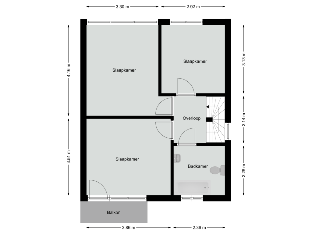 Bekijk plattegrond van Eerste verdieping van Kasteel Daelenbroeckstraat 40