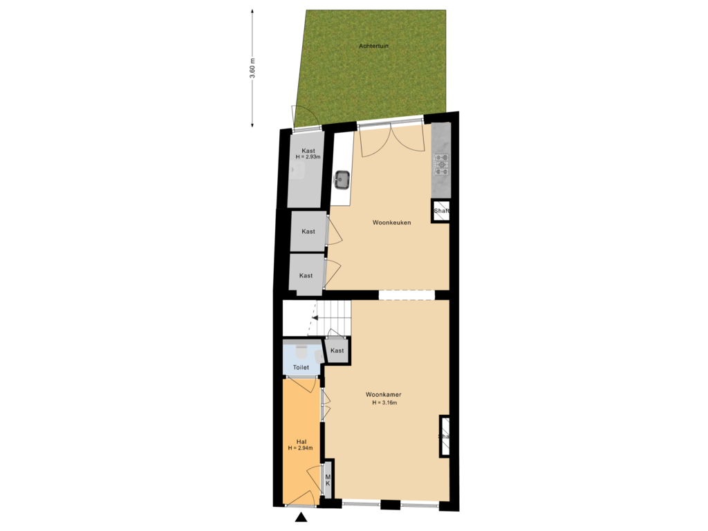 Bekijk plattegrond van Situatie van Peperstraat 20