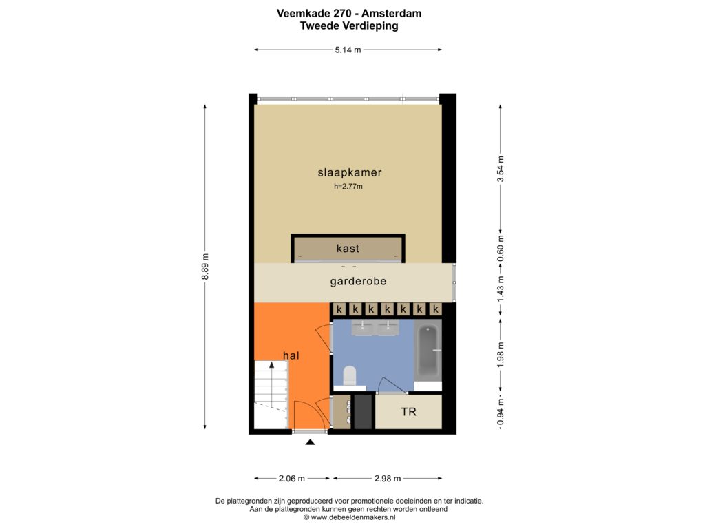 Bekijk plattegrond van TWEEDE VERDIEPING van Veembroederhof 35