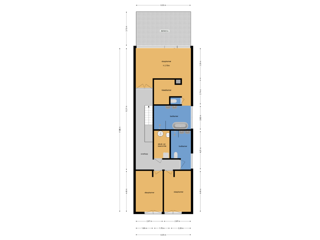 Bekijk plattegrond van 1e verdieping van Liduinalaan 12