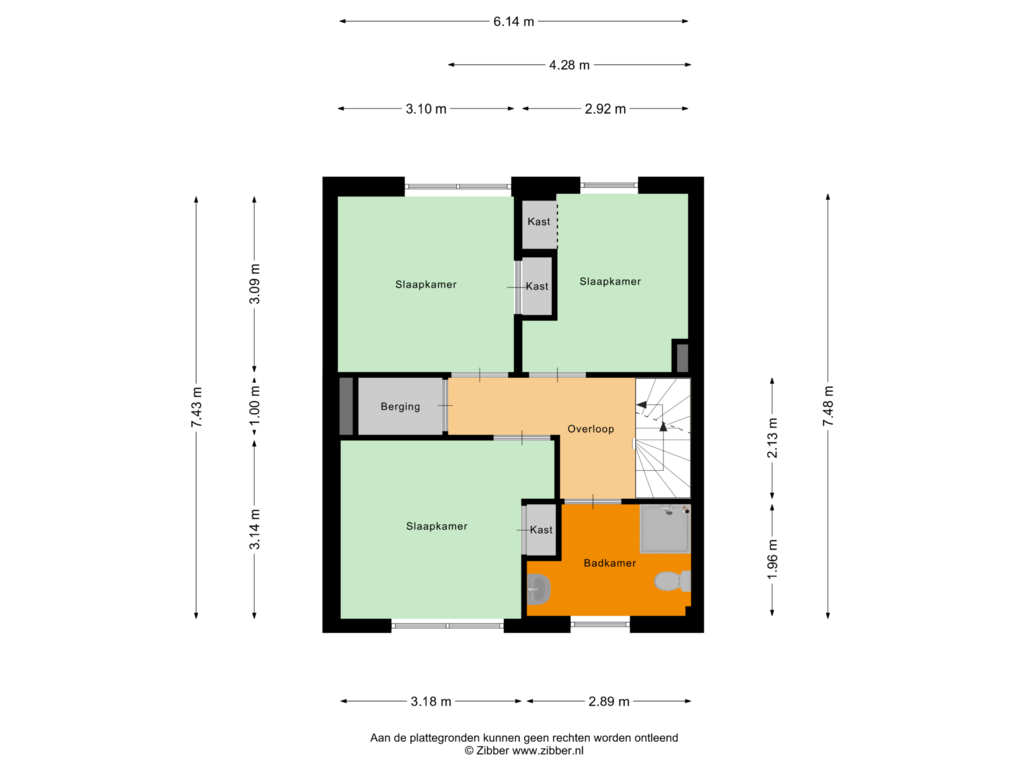 Bekijk plattegrond van Eerste Verdieping van Mgr. Zwijsenstraat 18