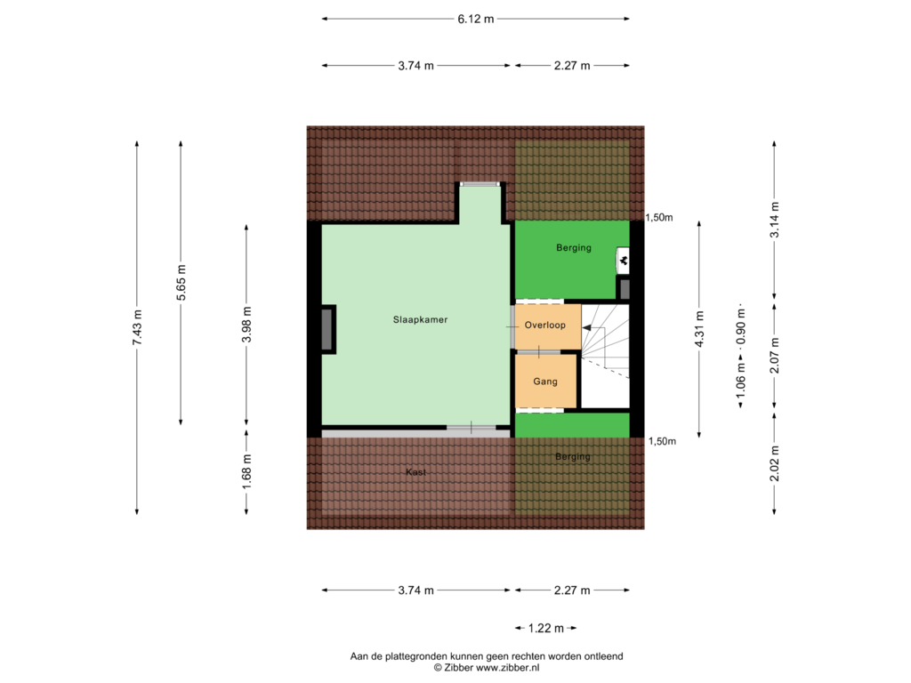 Bekijk plattegrond van Tweede Verdieping van Mgr. Zwijsenstraat 18