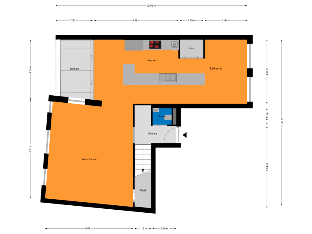 Bekijk plattegrond van Begane Grond van Papenhulst 3-A