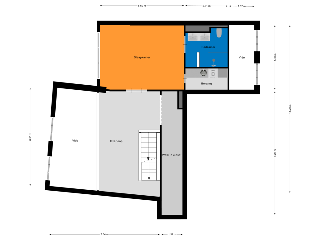 Bekijk plattegrond van Eerste Verdieping van Papenhulst 3-A