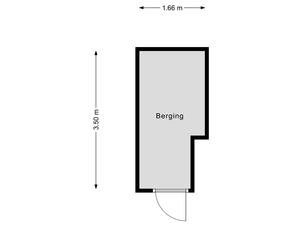 Bekijk plattegrond van Berging van Papenhulst 3-A