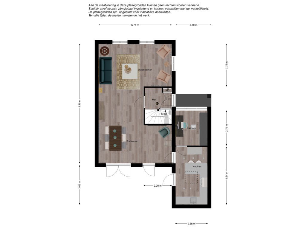 Bekijk plattegrond van Beganegrond 3D van Gerbera 21