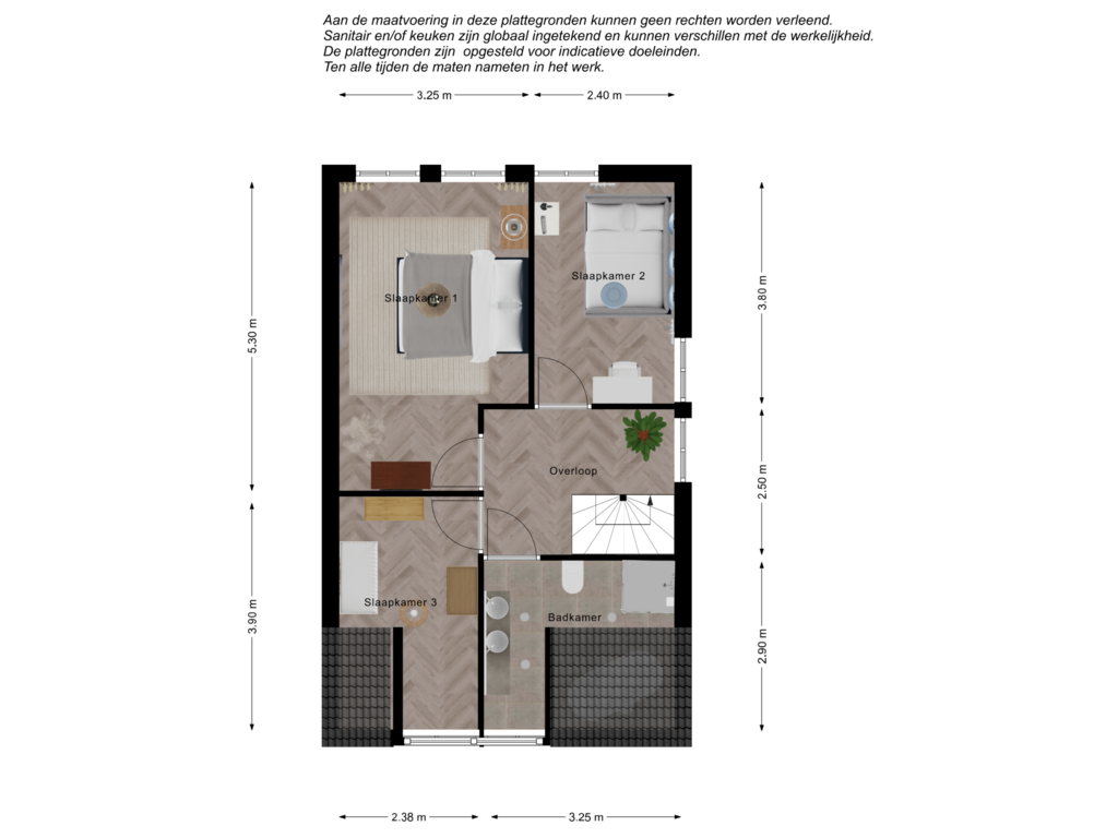 Bekijk plattegrond van 1e verdieping 3D van Gerbera 21