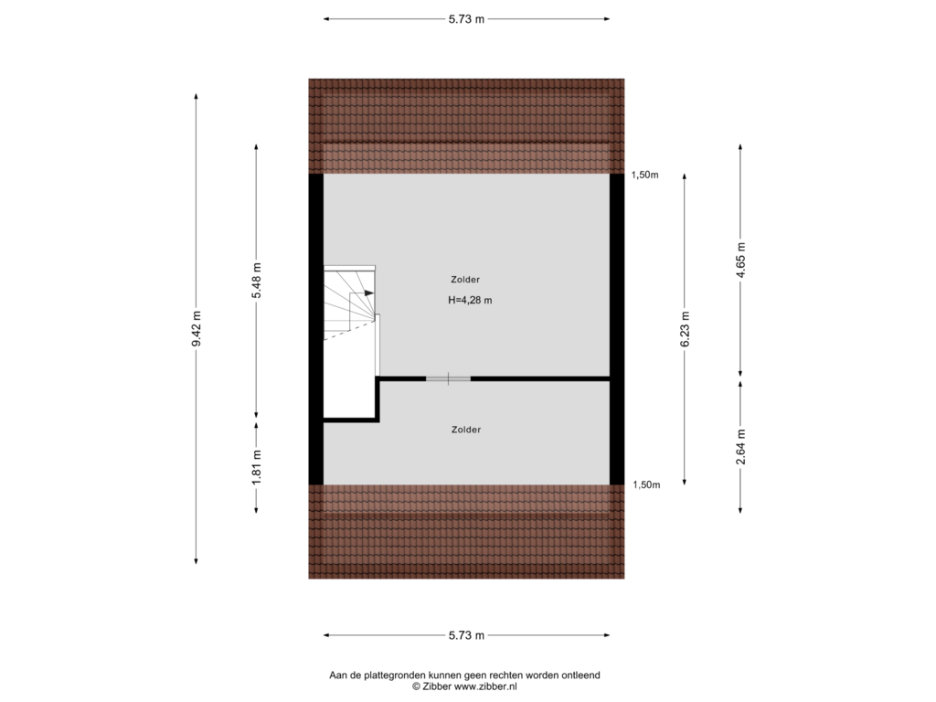 View floorplan of Tweede Verdieping of Dirk Smeetslaan 8