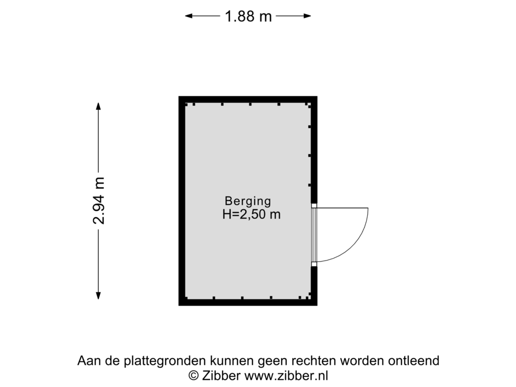 View floorplan of Berging of Dirk Smeetslaan 8